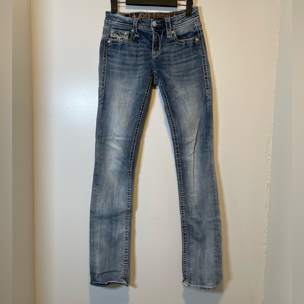 Rock Revival Classic Blue Straight Leg Jeans